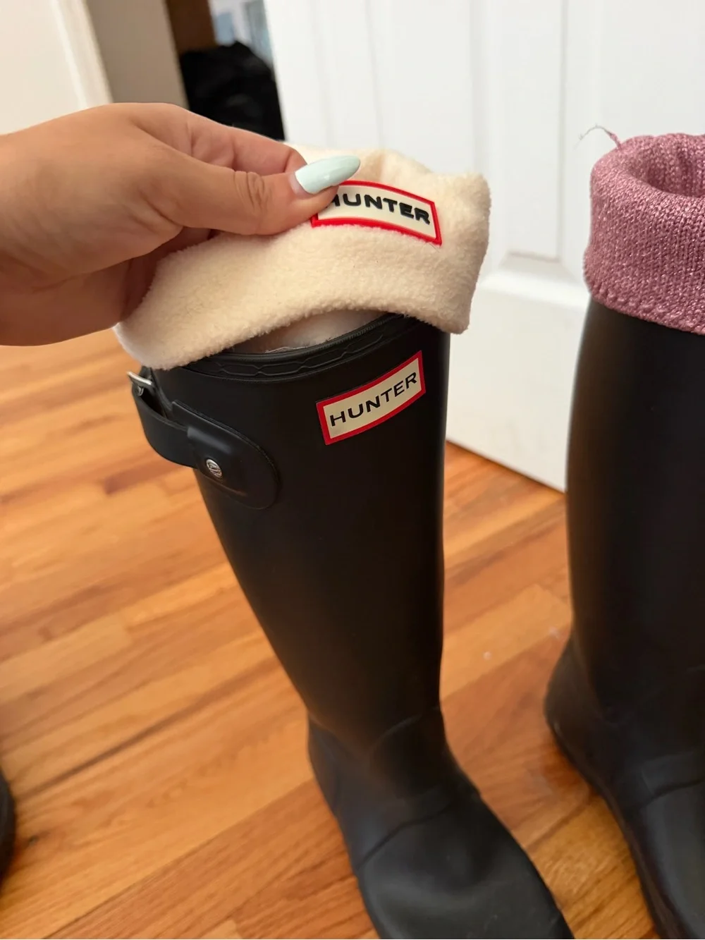 Hunter Black Tall Rain Boots